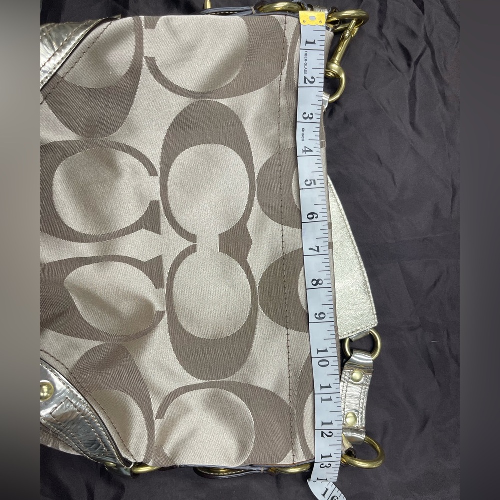 Brand New, Never Used Coach Carly Gold & Jacquard Signature “C” Hobo Bag - Picture 13 of 13